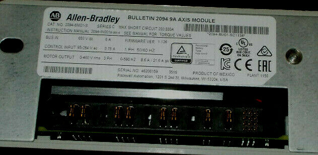 ALLEN BRADLEY 2094-BM01-S SERIES C KINETIX 6000 AXIS MODULE SERVO DRIVE