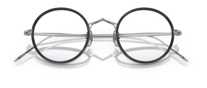 Pre-owned Oliver Peoples 0ov1292t G.pont 5315 Brushed Chrome Men's Eyeglasses With Clip-on In Demo Clear Lens