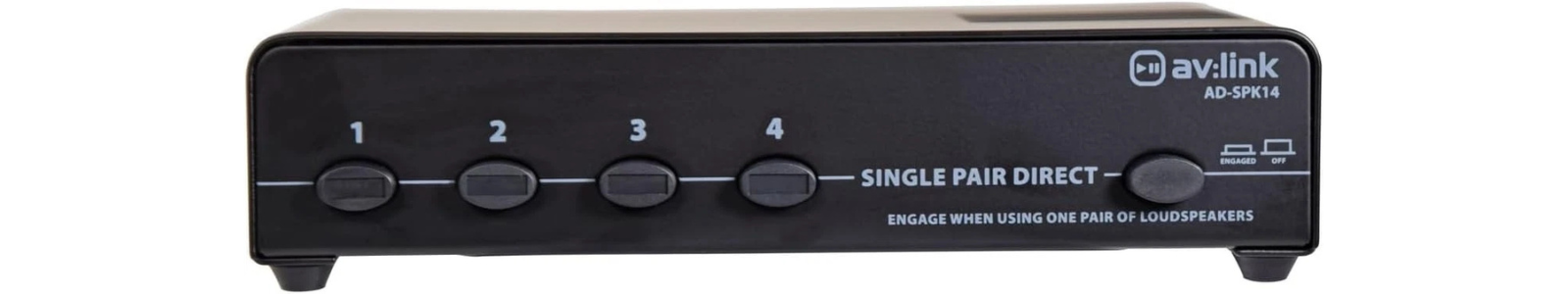 AV:Link 4-Way Speaker Selector Switch – Audio Splitter Switch Box