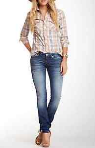 

Повседневные джинсы-скинни True Religion Sierra, промытый индиго,  лет, Rinsed indigo, HT260