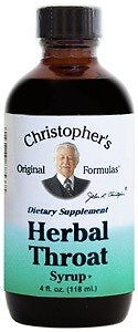 Травяной сироп для горла Christophers Original Formulas жидкий, 4 унции