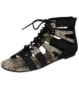 Sandales Liliana By Venus - Noir à Détails Métal - Taille 10 - Petit Défaut Au Talon