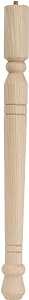 Waddell Early American Series 2554 Table Leg, 3-3/4 in H, Hardwood, Smooth