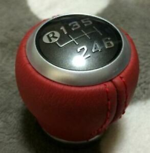TOYOTA OEM 86 FR-S Red 6 Speed Leather Shift Knob SU003