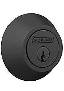 Schlage J Series JD60 622 Deadbolt, 3 Grade, SC1 Key, Metal, Matte Black