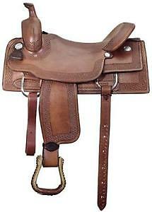 Saddle Horse Western Leather Chaps, Chaparreras Charras De Cuero Size