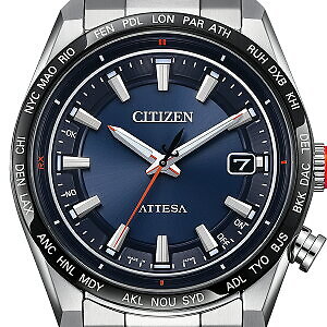 Pre-owned Citizen Attesa Cb0287-68l Navy Eco-drive Men's Watch In Box