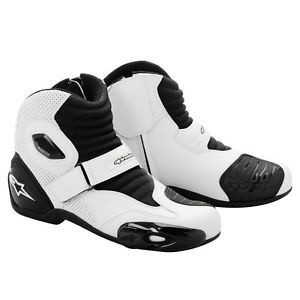 Bottes De Moto Alpinestars Supertech R - Noir/Charbon, Taille 42, Norme EN 13634:2017