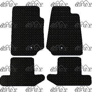 FITS JEEP WRANGLER 2 DOOR 2007 TO 2017 TAILORED BLACK RUBBER CAR FLOOR MATS SET.