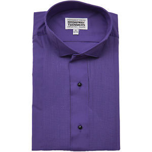 plum dress shirt for wedding Barry. Wang Mens Purple Dress Shirt Paisley Silk Long Sleeve Button Down Shirt, S