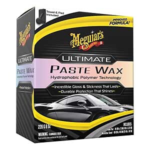Meguiars G210608 Ultimate Paste Wax Long-Lasting Easy to Use Synthetic Wax, 8 oz