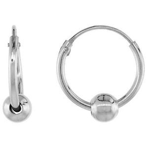 Chrome Hearts TINY TFP HOOP Earrings Silver Punk Style 8 | eBay