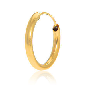 Men's Yellow Gold Hoop Earrings