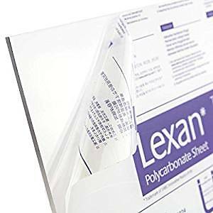 Lexan Sheet - Polycarbonate - .118" - 1/8" Thick, Clear, 24" x 24" Nominal