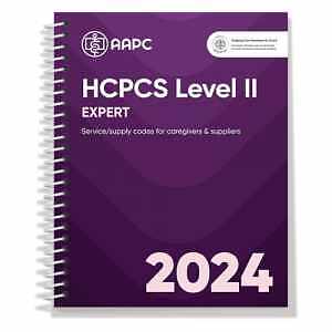 2024 HCPCS Level II Expert- HCPCS Code Book - Spiral-bound, by AAPC - Good