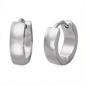 Men's Silver Hoop Earrings