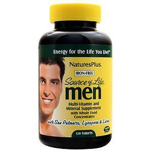 Nature's Plus Source of Life Men - Iron Free  120 tabs