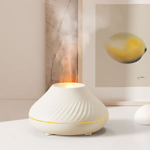 Newest RGB Flame Aroma Diffuser 130Ml 3d Colorful Flame Humidifier Fire Volcano 