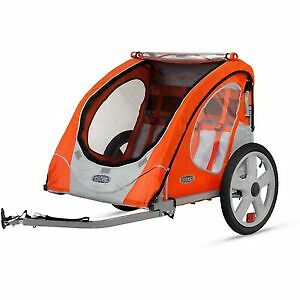 Schwinn Springbrook Two Seat Child Bicycle Trailer Stroller Orange Black eBay