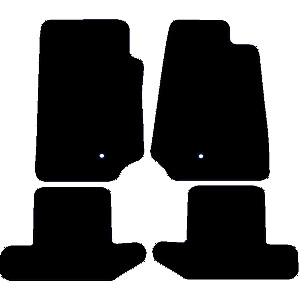 FITS JEEP WRANGLER 2 DOOR 2007 TO 2017 TAILORED BLACK CAR FLOOR MATS (2 CLIPS)