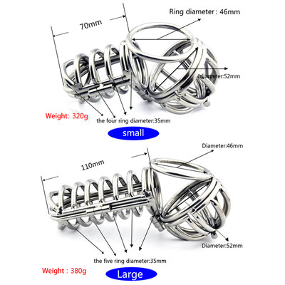 Factory Price Metal Male Stainless Steel Chastity Device Cage Locking Belt 2021