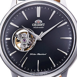 Pre-owned Orient Standard Rn-ag0007b Black Semi Skeleton Mechanical Men's Watch In Box