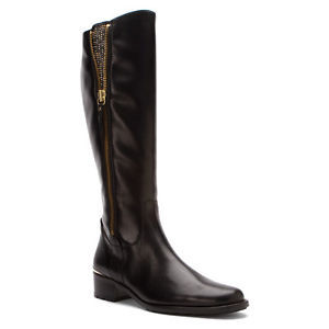 Женские зеленые кожаные сапоги Paul