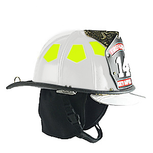Bullard Traditional Firefighter Fire Helmet Nomex Chin-strap Matte Finish White
