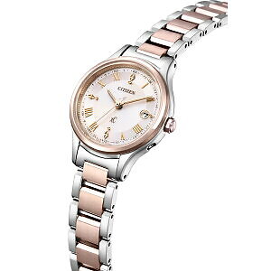 Pre-owned Citizen Xc Hikari Collection Es9496-64w Beige Titanium Women's Watch In Box