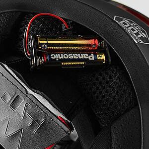 ILM Used Black Flip up Modular Full Face Motorcycle Helmet Dual Visor LED DOT