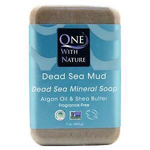 One With Nature Dead Sea Mineral Soap Dead Sea Mud - Fragrance Free 7 oz