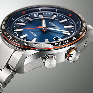 Pre-owned Citizen Attesa Cb0287-68l Navy Eco-drive Men's Watch In Box
