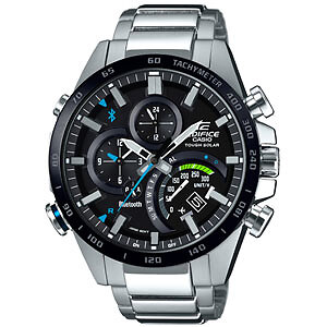 Pre-owned Casio Edifice Smartphone Link Eqb-501xdb-1ajf Silver
