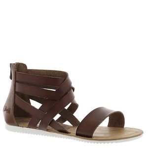 Blowfish Saturn - Women's Distressed Canvas Slide Sandal With Bow Detail, Cushioned Footbed