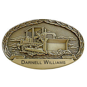 1979 Indiana Metal Craft Belt Buckle Alaska w/Tooled Leather Belt EXC! 1979 Alaska Vintage Brass Belt Buckle by Indiana Metal Craft  main image 4