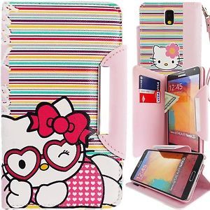 Fundas de teléfono Celular de Cuero Hello Kitty