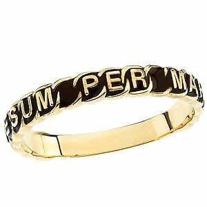Men's "To Jesus Through Mary" Total Consecration Ring  In 14K Yellow Gold
