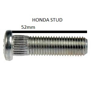 16x Bimecc  Extended Honda Wheel Stud 52mm Long 12.4mm Spline M12x1.5