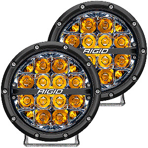 Rigid Industries 36201 360-Series 6'' LED Off-Road Fog Light Spot Beam Amber