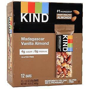 Kind Nuts & Spices Bar Madagascar Vanilla Almond 12 bars