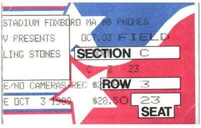 Vtg The Rolling Stones Concert Ticket Stub October 3 1989 Foxb...