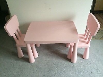 IKEA pink kids table &amp; 2 chairs | in Bearsd   en, Glasgow 