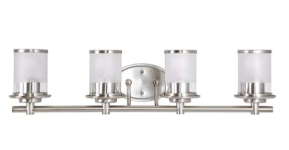 HB Truitt 32.1 in. 4-light Brushed Nickel Transitional indoor vanity