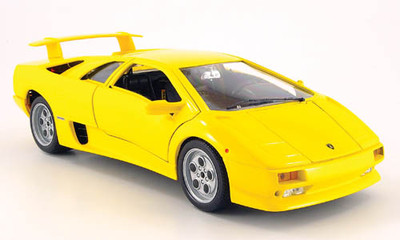 LAMBORGHINI DIABLO 1990 BURAGO 1/18 1:18 JAUNE BBURAGO ITALIA MODEL CAR yellow