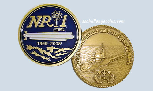 NR-1 Submersible Nuclear Powered Research Ocean Engineering Vehicle Coin US
