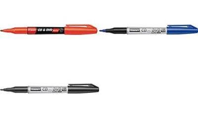 Luxor Marker 960 CD/DVD Marking Pen, 1mm Stroke, Black Color