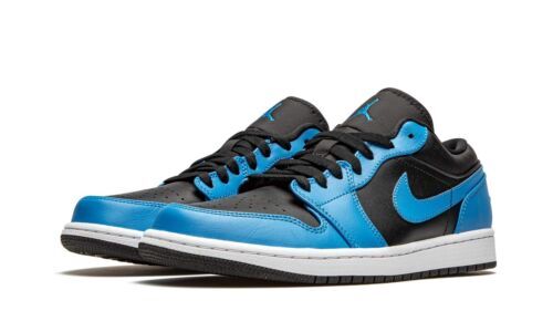 Nike Air Jordan 1 Low Laser Blue Black White 553558-410 Men Size 8