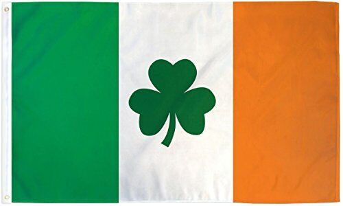 3x5 Ireland Flag Irish Shamrock Banner Clover Pennant St Patricks Day Celtic