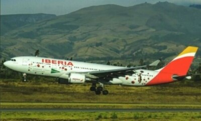 Iberia Airbus A330-200 EC-MJA @ Quito - postcard