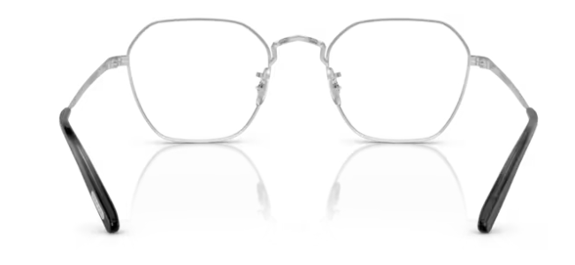 Pre-owned Oliver Peoples 0ov1334 Levison 5036 Silver Rectangular Men's Eyeglasses In Clear